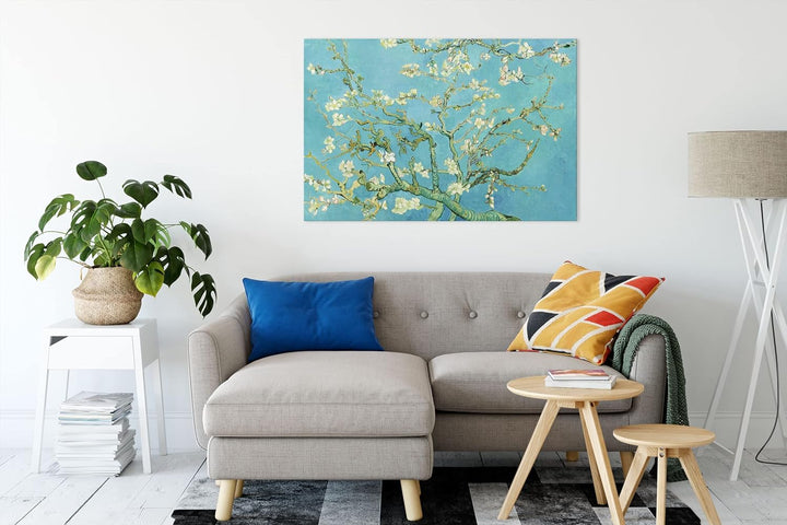 Generisch Vincent Van Gogh - Mandelbaumzweige als Leinwandbild / Grösse: 120x80 cm / Wandbild / Kuns