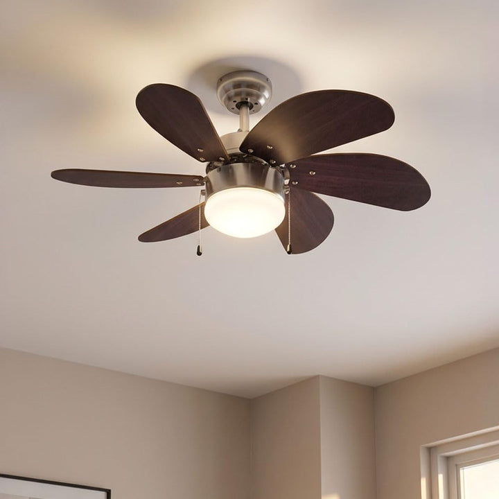 Bestron Deckenventilator mit Beleuchtung, 3 Geschwindkigkeitsstufen & grosse Flügelspannweite von Ø7
