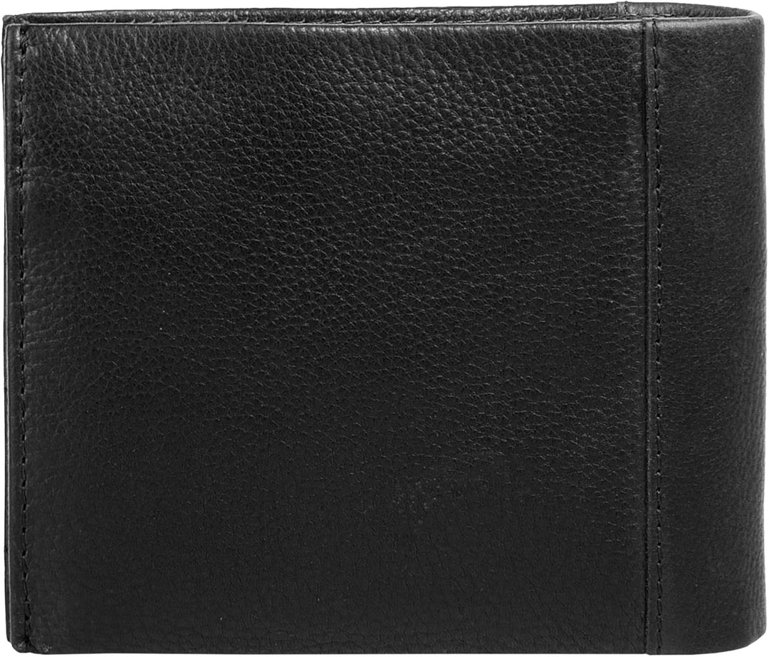 BODENSCHATZ Geldbörse Echt Leder schwarz Herren - 020188, Schwarz