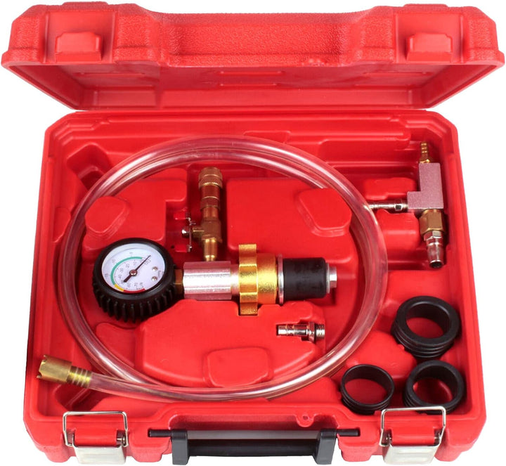 KÜHLSYSTEM VAKUUM SPÜL-/ NACHFÜLLSATZ PRÜFADAPTER TESTER KÜHLER ABDRÜCKEN