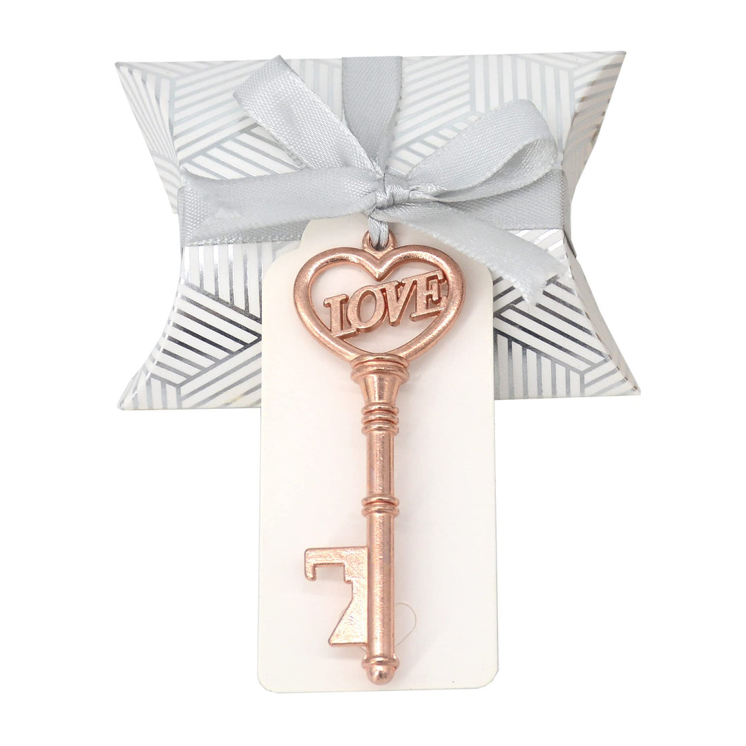 Makhry 50 Stück Schlüssel Flaschenöffner Hochzeit Herz Vintage Rustikal Hochzeitsgeschenke Souvenir