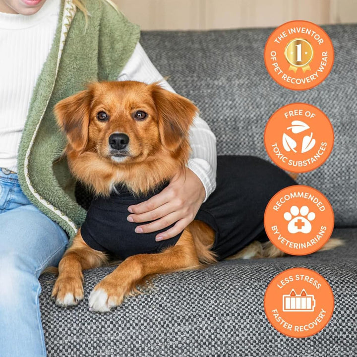 Suitical Recovery Suit Hund, M+, Schwarz