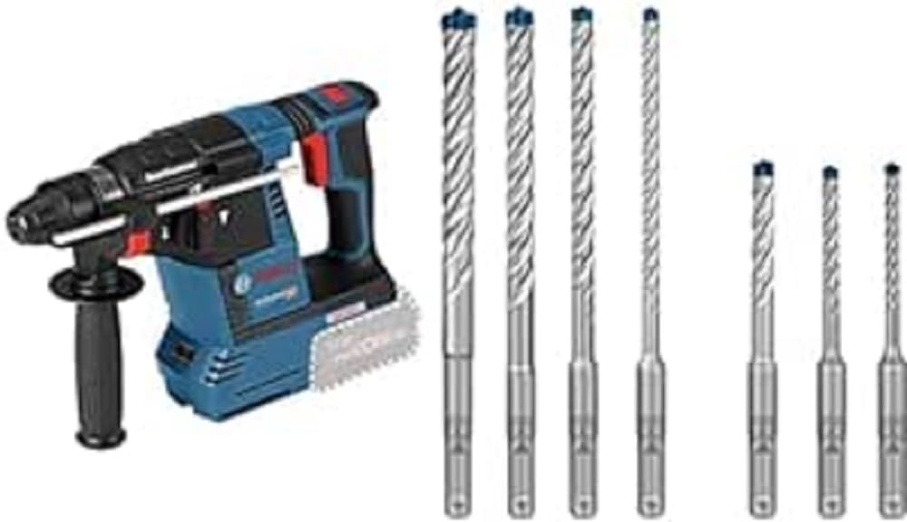 Bosch Professional 18V System Akku Bohrhammer GBH 18V-26 (SDS Plus, ohne Akkus und Ladegerät, im Kar