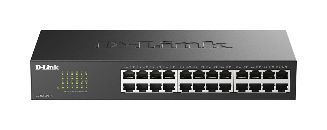 D-Link DES-1024D 24-Port Fast Ethernet Switch (10/100 Mbit/s-Anschlüsse, bis zu 200 Mbit/s im Full-D