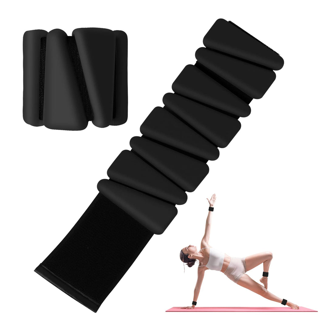 Handgelenkgewichte 2er Set, verstellbare Silikon-Workout-Gewichte für Frauen und Männer, tragbare Kn