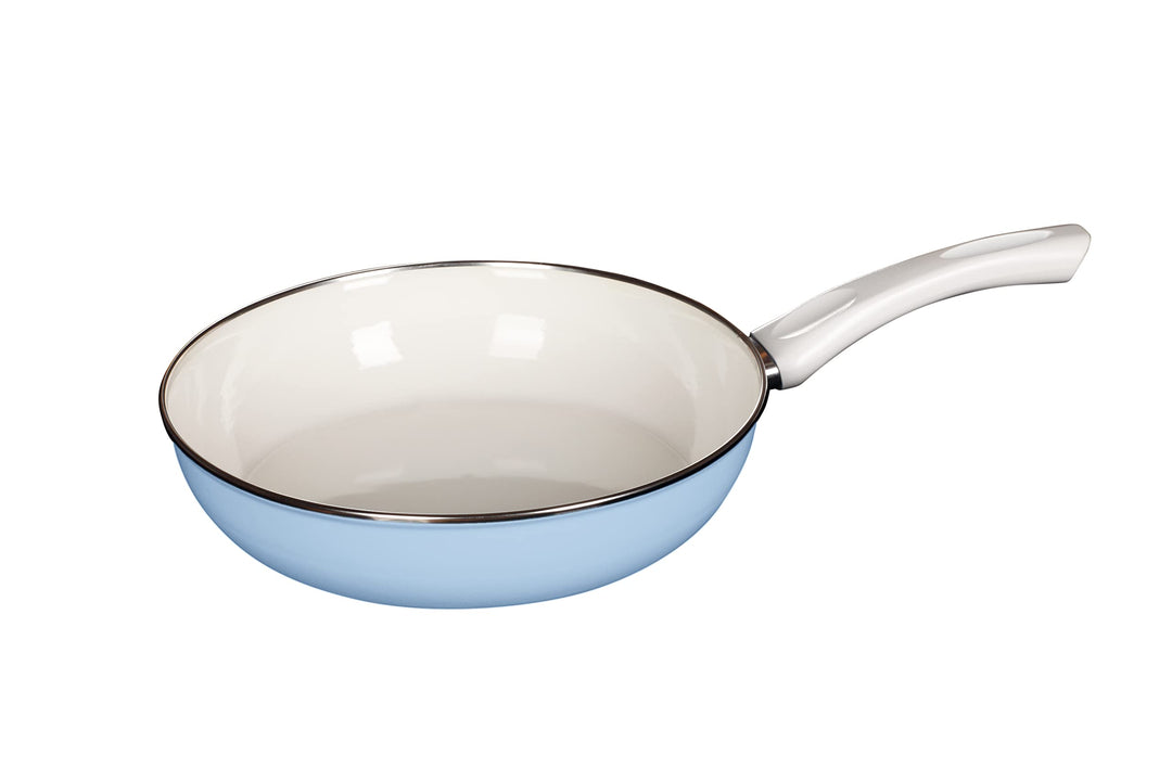 Riess, 0042-032, Ceramicglas Pfanne BLUE 24, NOUVELLE CERAMIC GLAS PFANNEN, Durchmesser 24 cm, Höhe