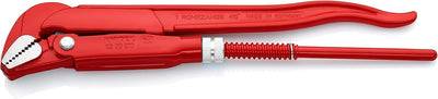 KNIPEX Rohrzange 45 Grad abgewinkeltes Maul, Chrom-Vanadium, rot pulverbeschichtet, 320 mm, 83 20 01