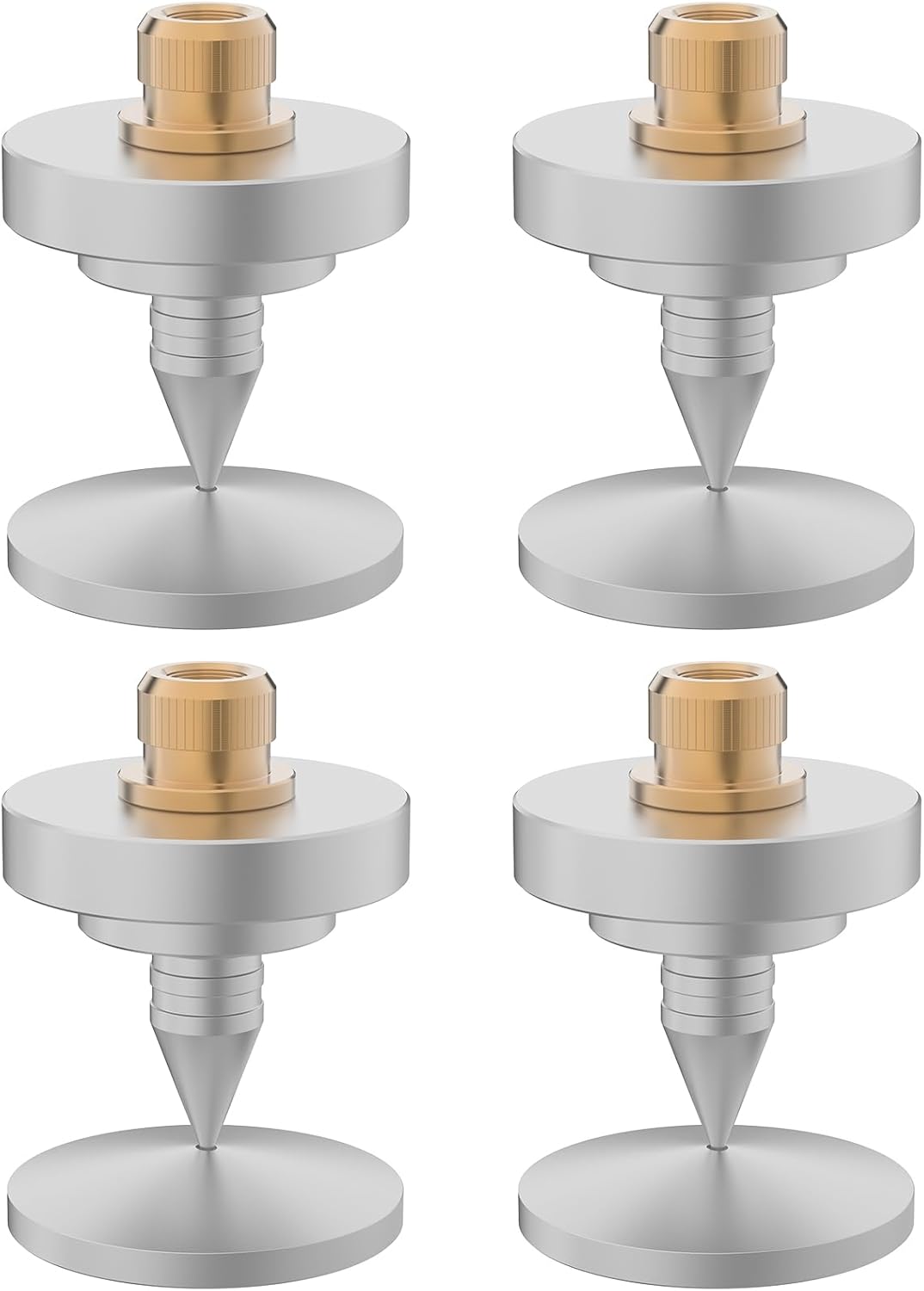 Monosaudio 4X HiFi Lautsprecher-Spikes M8-Gewinde Verstärker Ständer Füsse Aluminium Lautsprecher Un