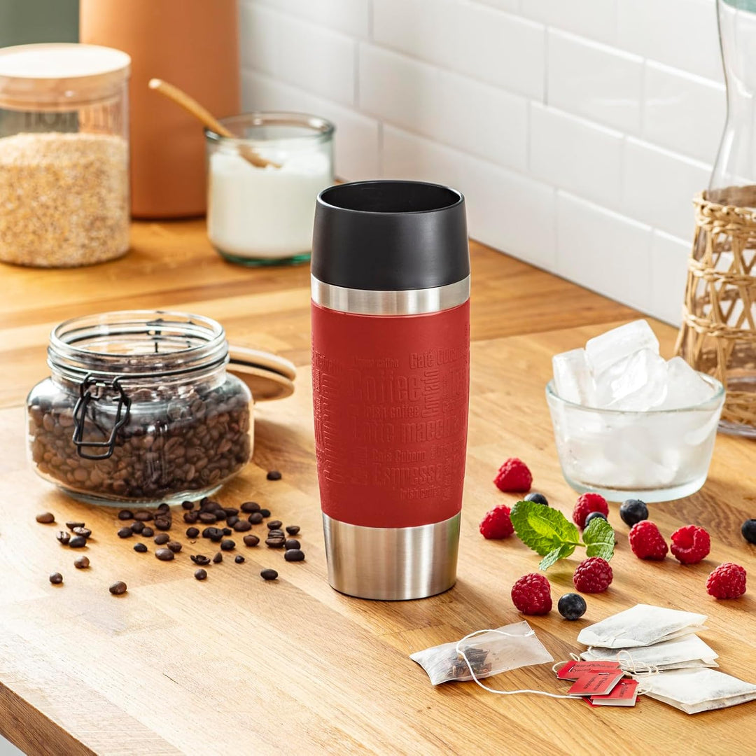 Emsa 513356 Travel Mug Classic | 360 ml | Thermobecher | Isolierbecher | hält 4h heiss/ 8h kalt | 10