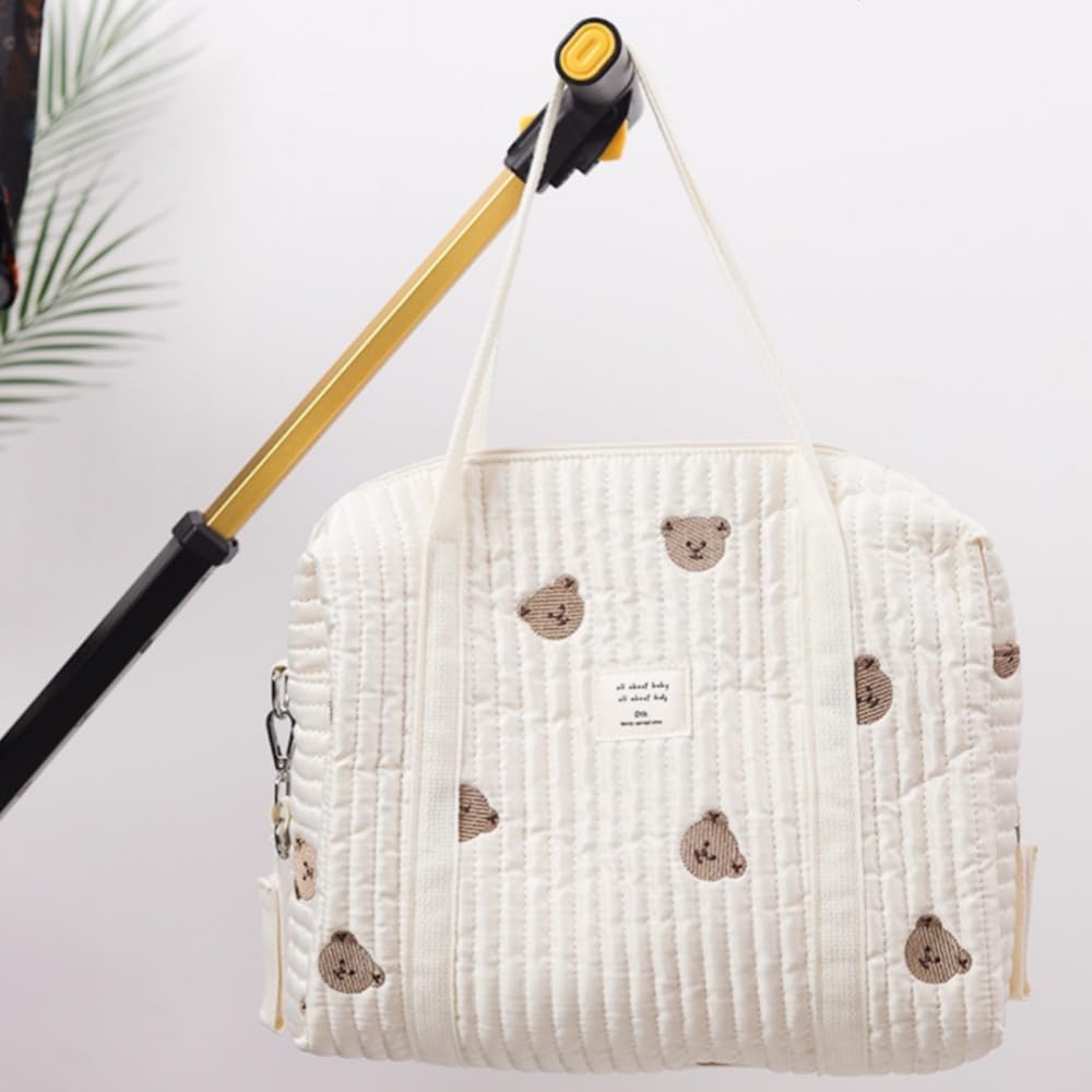 Bestickte Baby Wickeltasche, Universelle tragbare Wickeltaschen für Babys Neugeborene, Elegante Wick