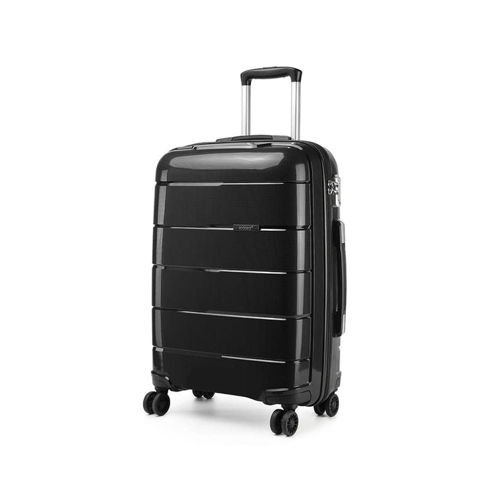 KONO Hartschalenkoffer Koffer Trolley Reisekoffer mit 4 Rollen TSA Schloss und YKK Reissverlüsse Pol