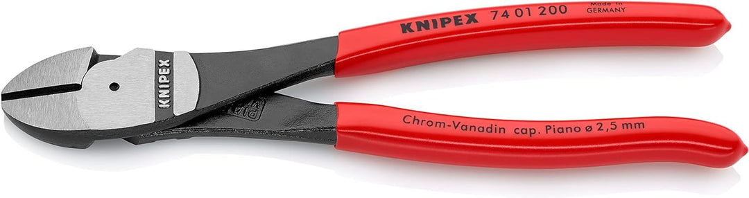 KNIPEX Kraft-Seitenschneider auf SB-Karte mit Kunststoff überzogen 200 mm, 74 01 200 SB 200 mm / SB-