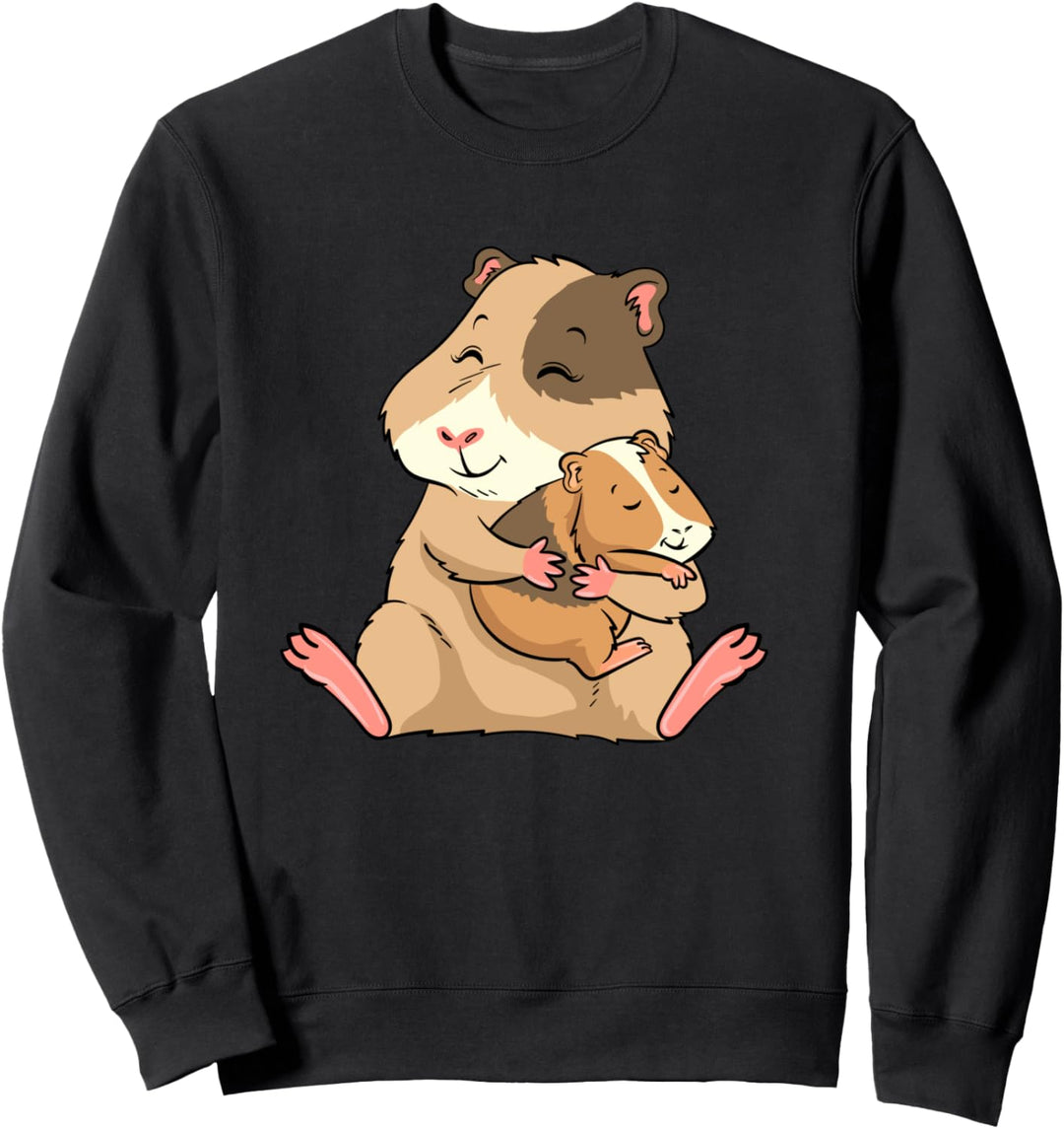 Niedliche Meerschweinchen Mama mit Meerschweinchen Baby Sweatshirt