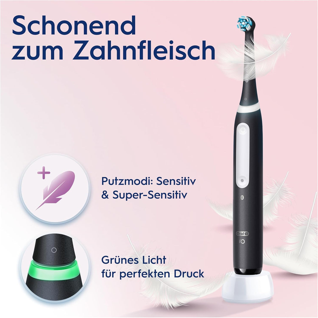 Oral-B iO Series 4 Elektrische Zahnbürste/Electric Toothbrush, 4 Putzmodi für Zahnpflege, Reiseetui,