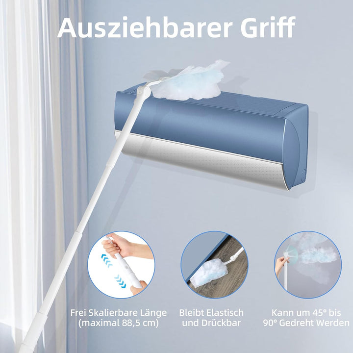 42 Stück Swiffer Staubmagnet Nachfüllpack Set,Swiffer Staubwischer mit 2 Handgriff, Staubwedel für S