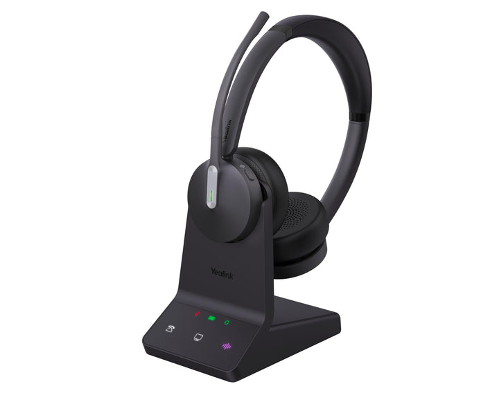 Yealink WH64 DECT & Bluetooth Dual UC Zoom Kabelloses Headset, On-Ear-Arbeitskopfhörer mit 3-facher