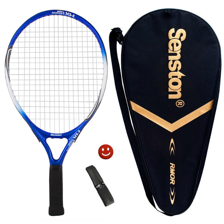 Senston Tennisschläger 19/23/25 One-Piece-Design Tennis Schläger Set mit Tennistasche,Overgrip,Vibra