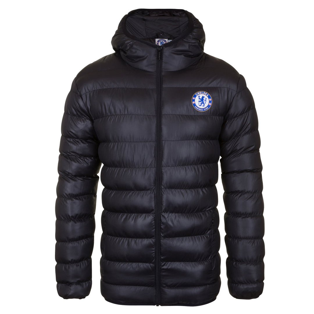 Chelsea FC - Herren Winter-Steppjacke mit Kapuze - Offizielles Merchandise - Geschenk für Fussballfa