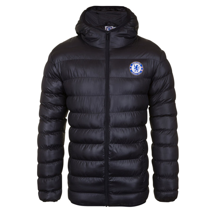 Chelsea FC - Herren Winter-Steppjacke mit Kapuze - Offizielles Merchandise - Geschenk für Fussballfa