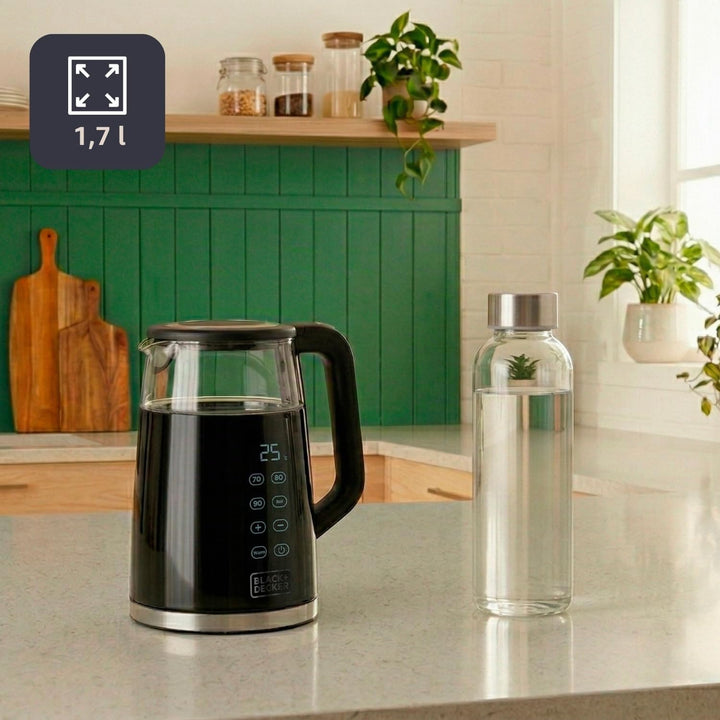 Black+Decker - Elektrischer Wasserkocher BXKE2206E | 2200W | 1,7L Kapazität | 7 Temperaturstufen | D