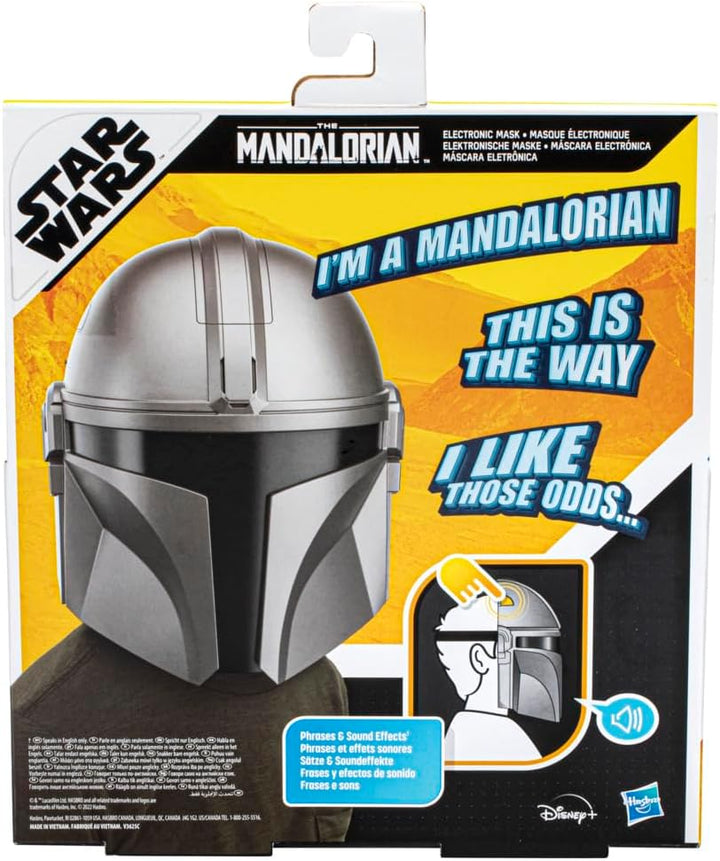 Star Wars The Mandalorian Elektronische Maske, Mandalorianer Kostüm-Accessoire mit Sätzen und Sounds