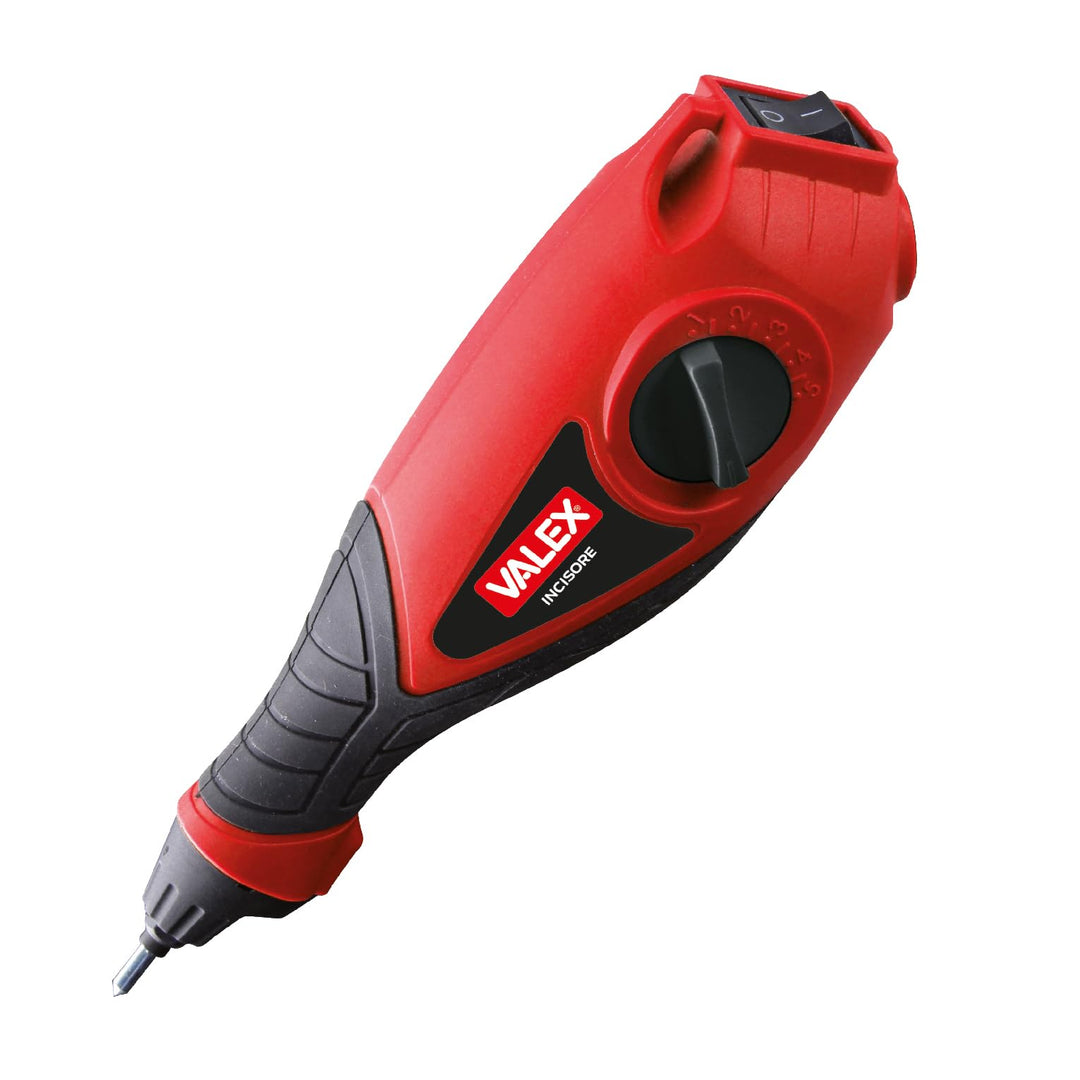 Valex 1980322 Elektro-Gravierer mit 2 Masken, 13 W, 220 V, Rot/Schwarz, Einheitsgrösse