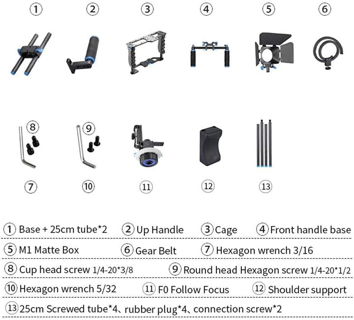 Professionelles Kit für das Erstellen von Filmvideosystemen, Schulterstabilisator für DSLR-Kameras m