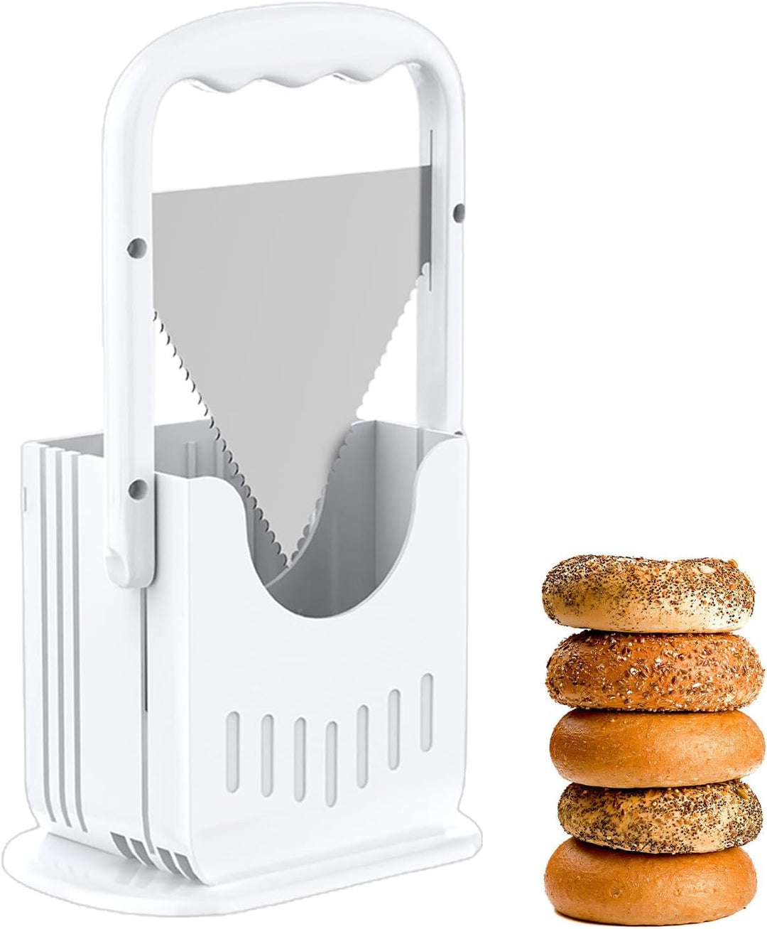 Bagelschneider 23.5x20x13cm Bagel Guillotine Slicer ABS Haushaltsbagelschneider Mit Leicht Zu Greife