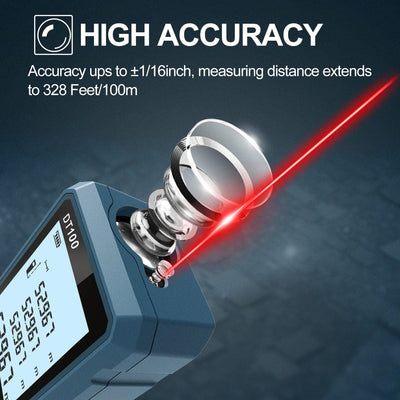 Entfernungsmesser, HANMATEK DT100 100M Digitales Laser Entfernungsmesse mit LCD Hintergrundbeleuchtu