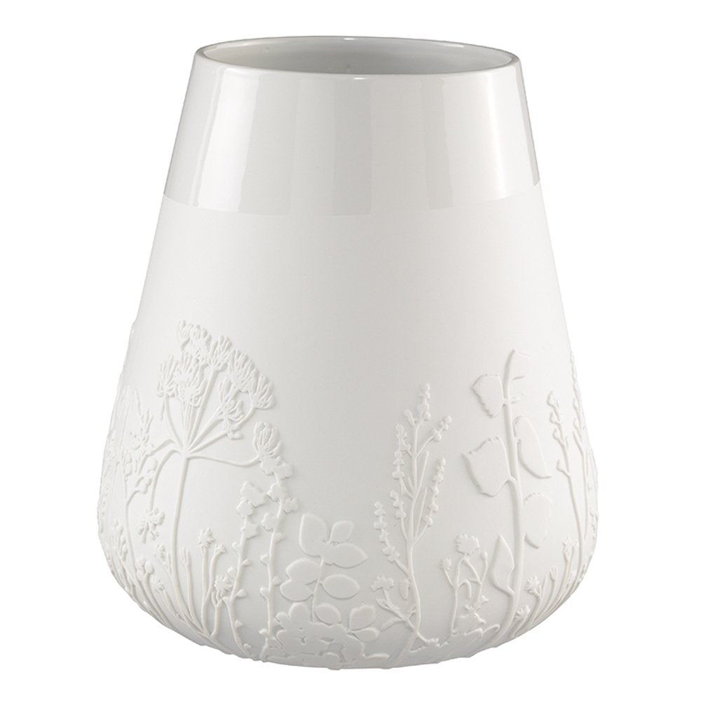 Räder - ZUHAUSE Poesie Vase - Blume - Porzellan Höhe 26 cm Ø 15cm, 16,5 x 11,5 x 20,5 cm, Weiss 16,5