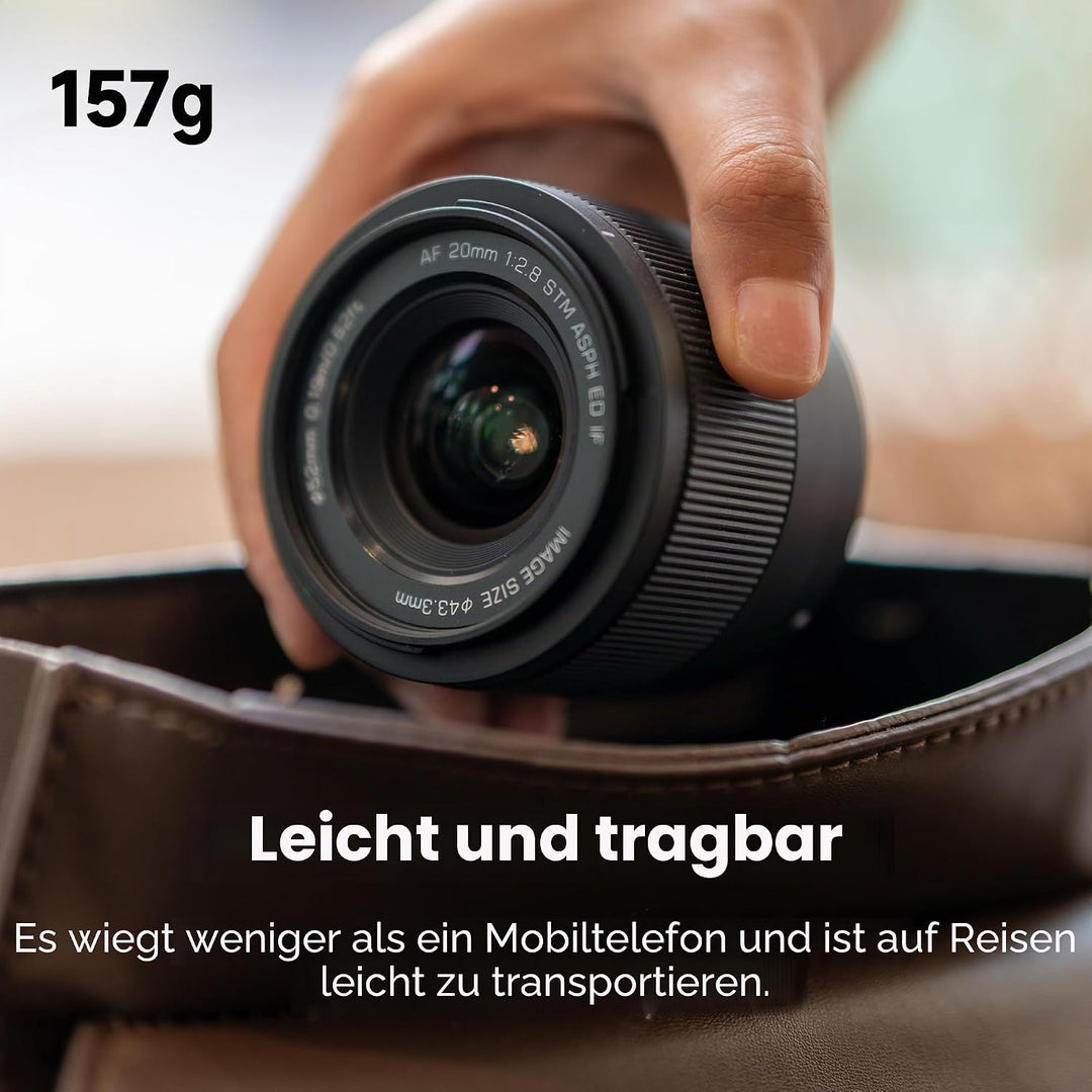 VILTROX AF 20mm F2.8 Air FE Objektiv für Sony E-Mount, 20mm f/2.8 Weitwinkel-Vollformat-Autofokusobj