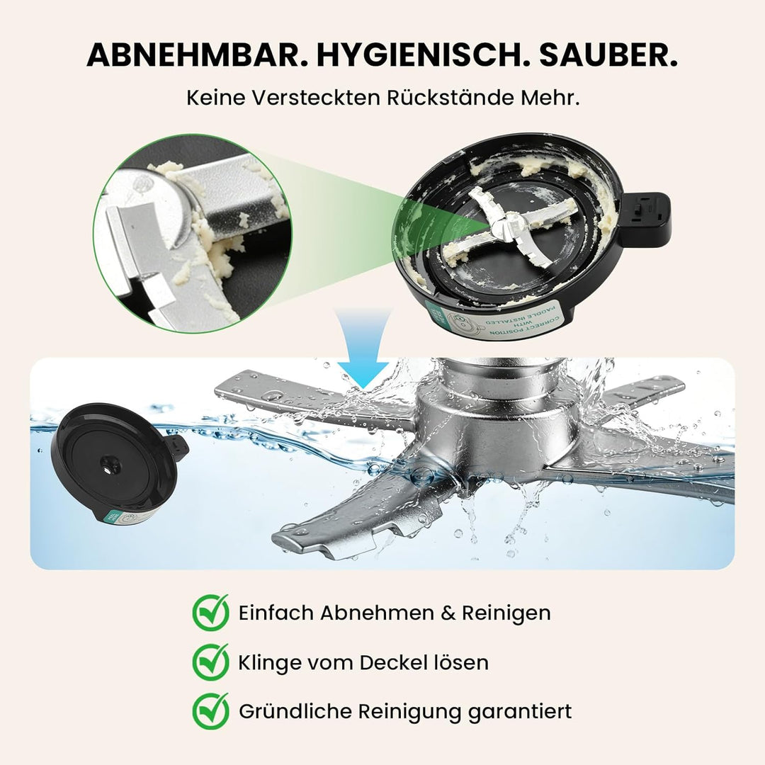 GEEKHOM Ersatz-PaddelKlinge Zubehör für Eismaschine: kompatibel mit Ninja NC700, abnehmbare Edelstah