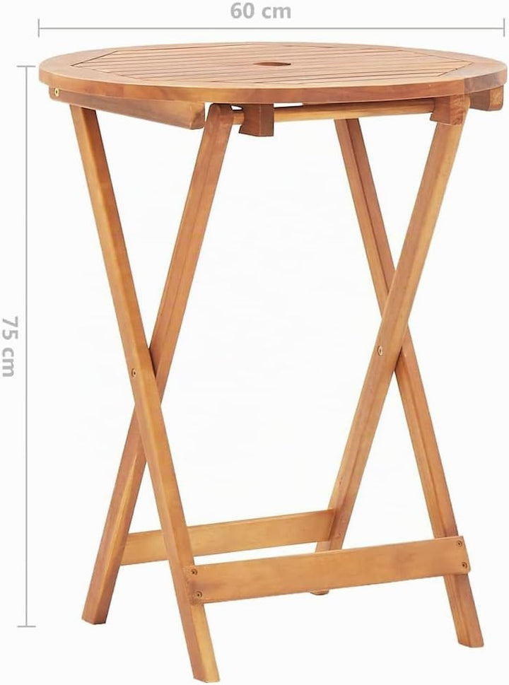 vidaXL Akazienholz Massiv Gartentisch Klappbar Bistrotisch Klapptisch Holztisch Garten Tisch Esstisc