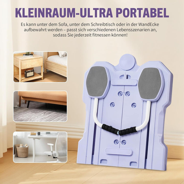 Fitencexu 5-in-1 Pilates Board für zuhause faltbar - Multifunktion für Bauch, Yoga & Krafttraining,