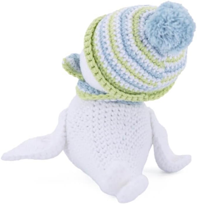 Gründl Häkelset Kuscheltier, Giraffe Gina, Esel Eddy, Robbe Robby oder Tiger Timmy, 14-18 cm, Komple