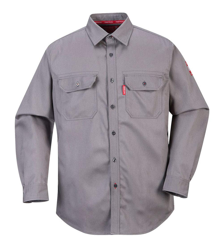 Portwest Bizflame 88/12 Hemd, Grösse: S, Farbe: Grau, FR89GRRS Grau S, Grau S