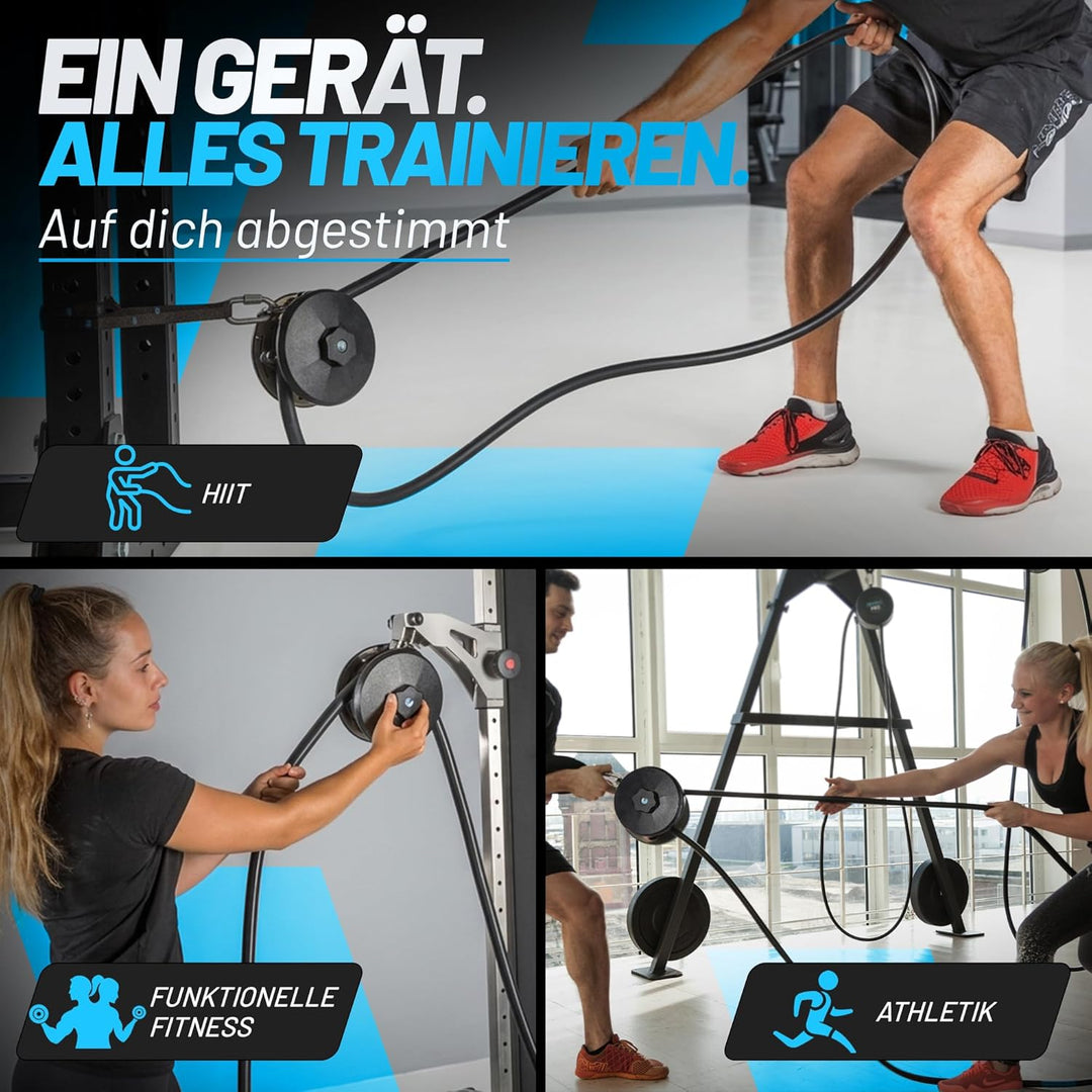 aerobis® revvll ONE | Endlos Seil Trainer | Variabler Widerstand, platzsparend, leicht | Klettertrai