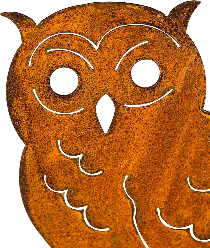 Blümelhuber Eule Rost Deko für den Garten - Metall Edelrost Gartenstecker Eulen Figur auch für den B