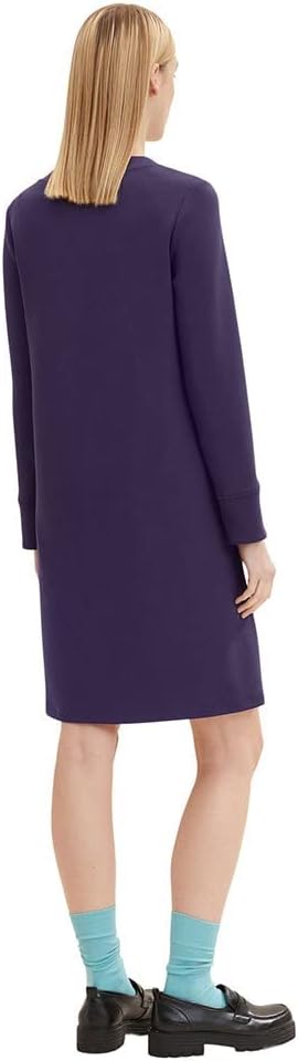 TOM TAILOR Damen Basic Kleid 36 11331 - Atlantic Ocean Blue, 36 11331 - Atlantic Ocean Blue