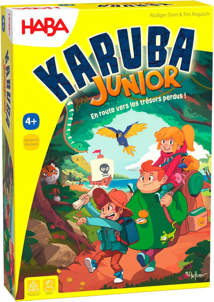 HABA 303407 Karuba Junior Gesellschaftsspiel für Kinder, kooperatives und strategisches Abenteuerspi