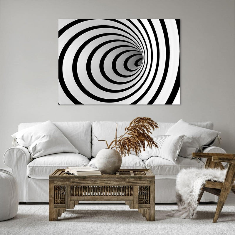 Bilder auf Leinwand 100x70cm Leinwandbild Spirale abstrakt komposition Gross Wanddeko Bild Schlafzim