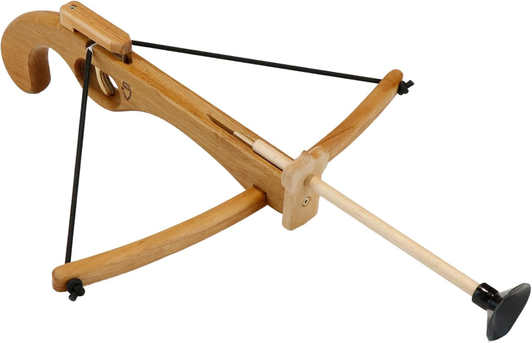 BestSaller 1243 Kinder-Handarmbrust Erlenholz geölt +3X Armbrustbolzen mit Saugnapf 1247 (4-teilig)
