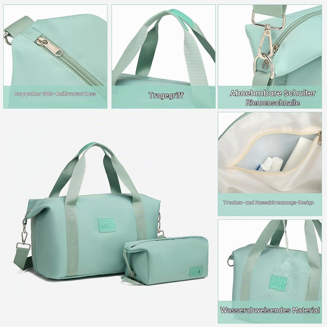 Sea choice Hartschalenkoffer Handgepäck 55x40x20cm Reisekoffer 100% ABS Trolley Kabine mit 1 Reiseta