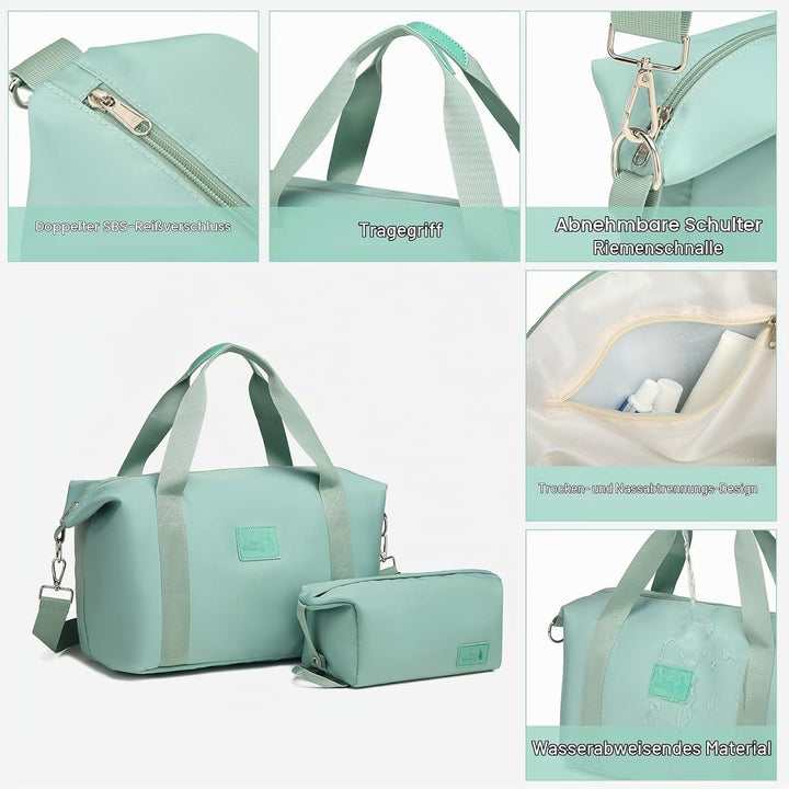 Sea choice Hartschalenkoffer Handgepäck 55x40x20cm Reisekoffer 100% ABS Trolley Kabine mit 1 Reiseta