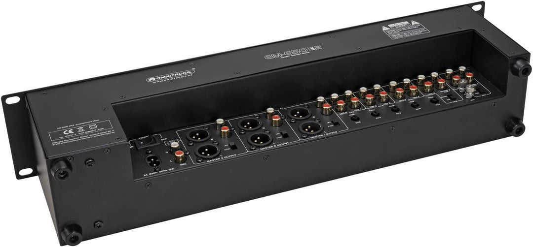 OMNITRONIC EM-650B MK2 Entertainment-Mixer | Multifunktionaler 5+2-Kanal-Mixer mit 3 Zonen, Schwarz