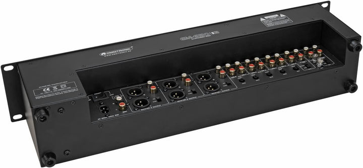 OMNITRONIC EM-650B MK2 Entertainment-Mixer | Multifunktionaler 5+2-Kanal-Mixer mit 3 Zonen, Schwarz