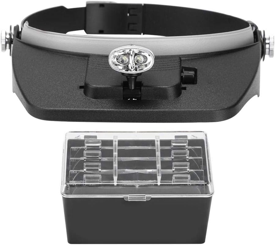 Fdit Headhand Lupenbrille mit LED-Licht Honey Bee Lupe Brille Lupe Spiegelglas Imkerei Lupe MEHRWEG