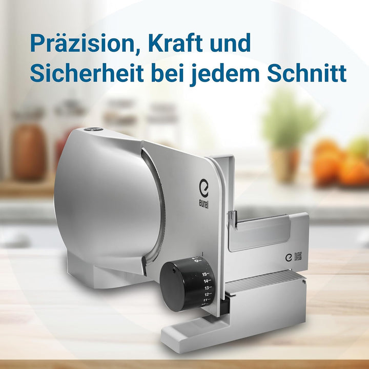 EUREL RS72 Made in EU Allesschneider, Elektrischer Schneidemaschine, Brotschneidemaschine, Grösse Sc