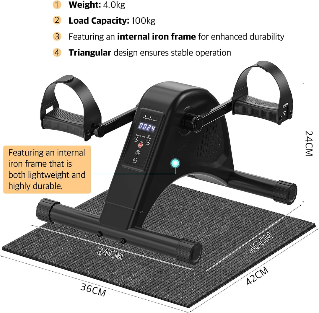 Pedaltrainer, Beintrainer für Zuhause, Leisem Motor, 6 Geschwindigkeitsstufen, Heimtrainer Senioren