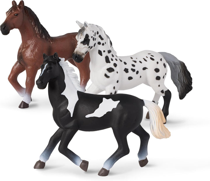 Terra by Battat Terra 6 Pferde Figuren – Araber, Pinto, Tinker und mehr – Realistische Tierfiguren S